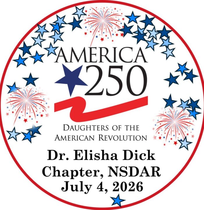 Dr. Elisha Dick Chapter's America250! logo