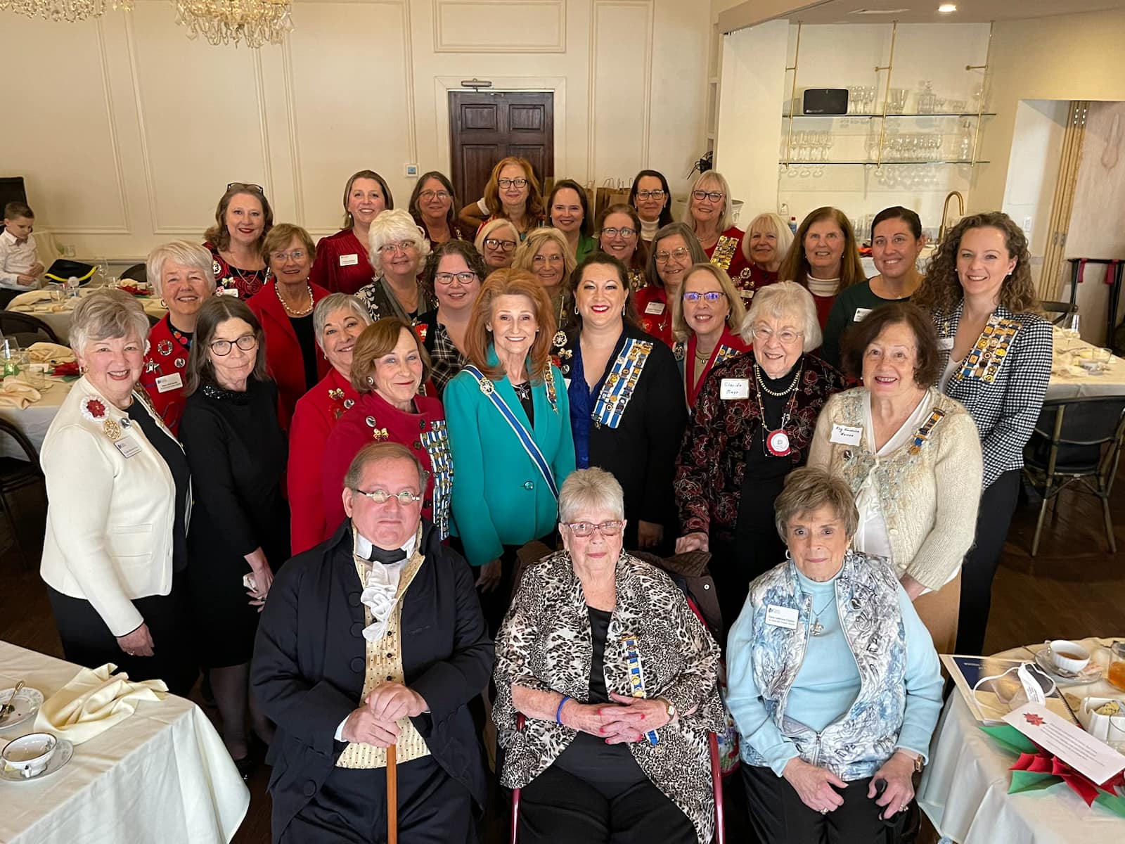 Dr. Elisha Dick Chapter members at a party.