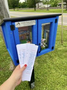 Little Free Library and bookmarks